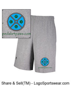 Pedals4Paws Russell Adult Basic Cotton Pocket Shorts Design Zoom